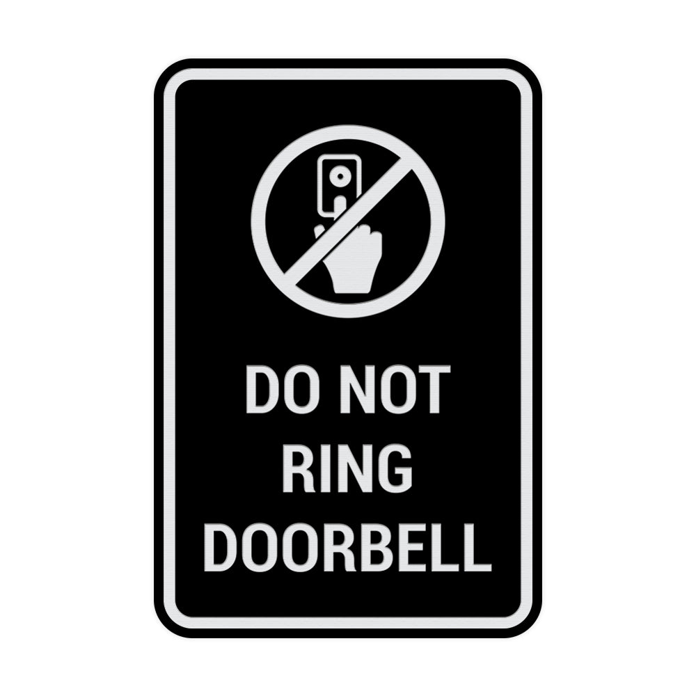 Portrait Round Do Not Ring Doorbell Sign Pacific Sign and Stamp