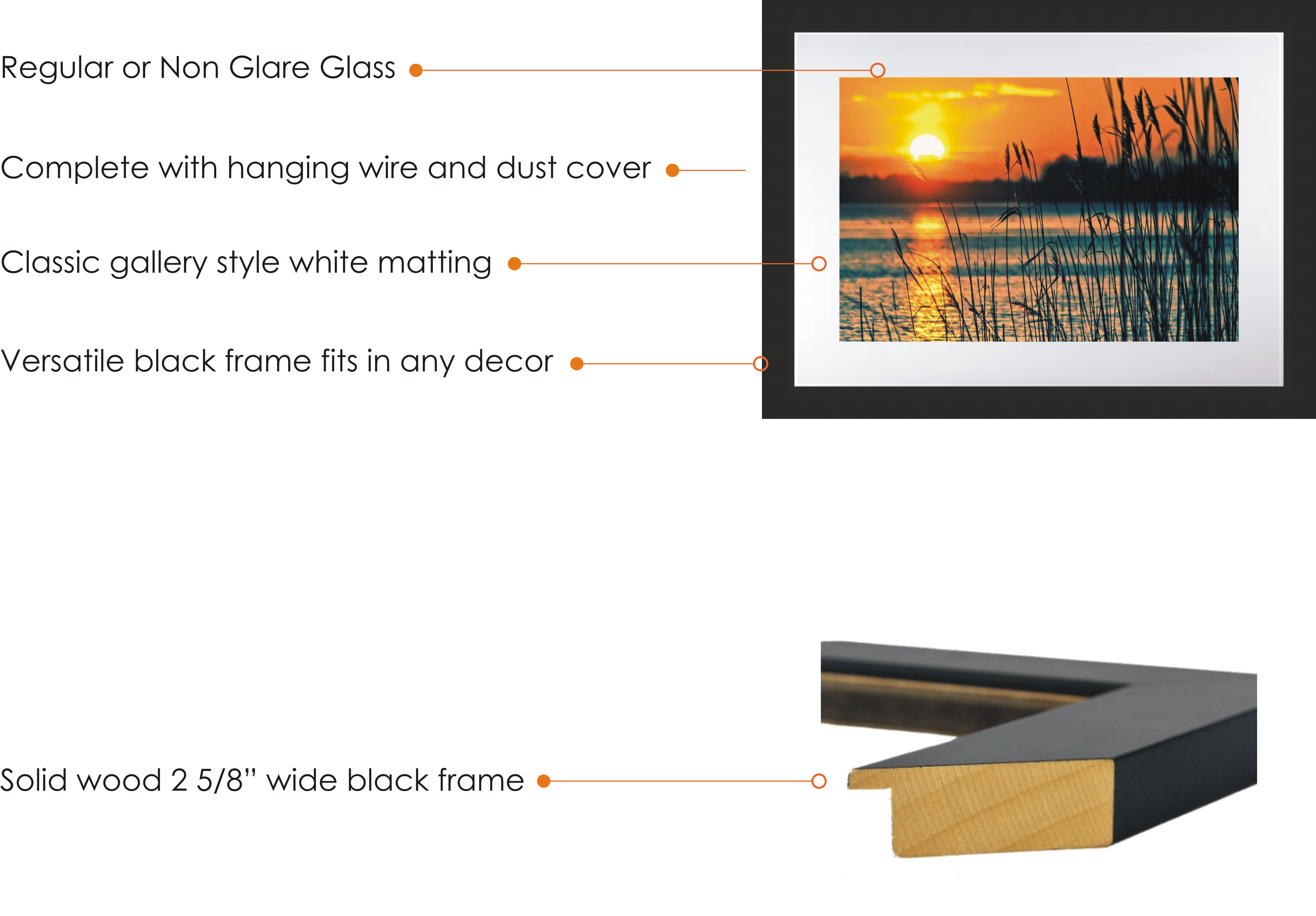 Quality materials used in custom picture framing