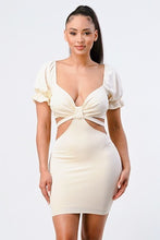 Load image into Gallery viewer, Lux Side Cutout W/ Back Tie Detail Bodycon Dress
