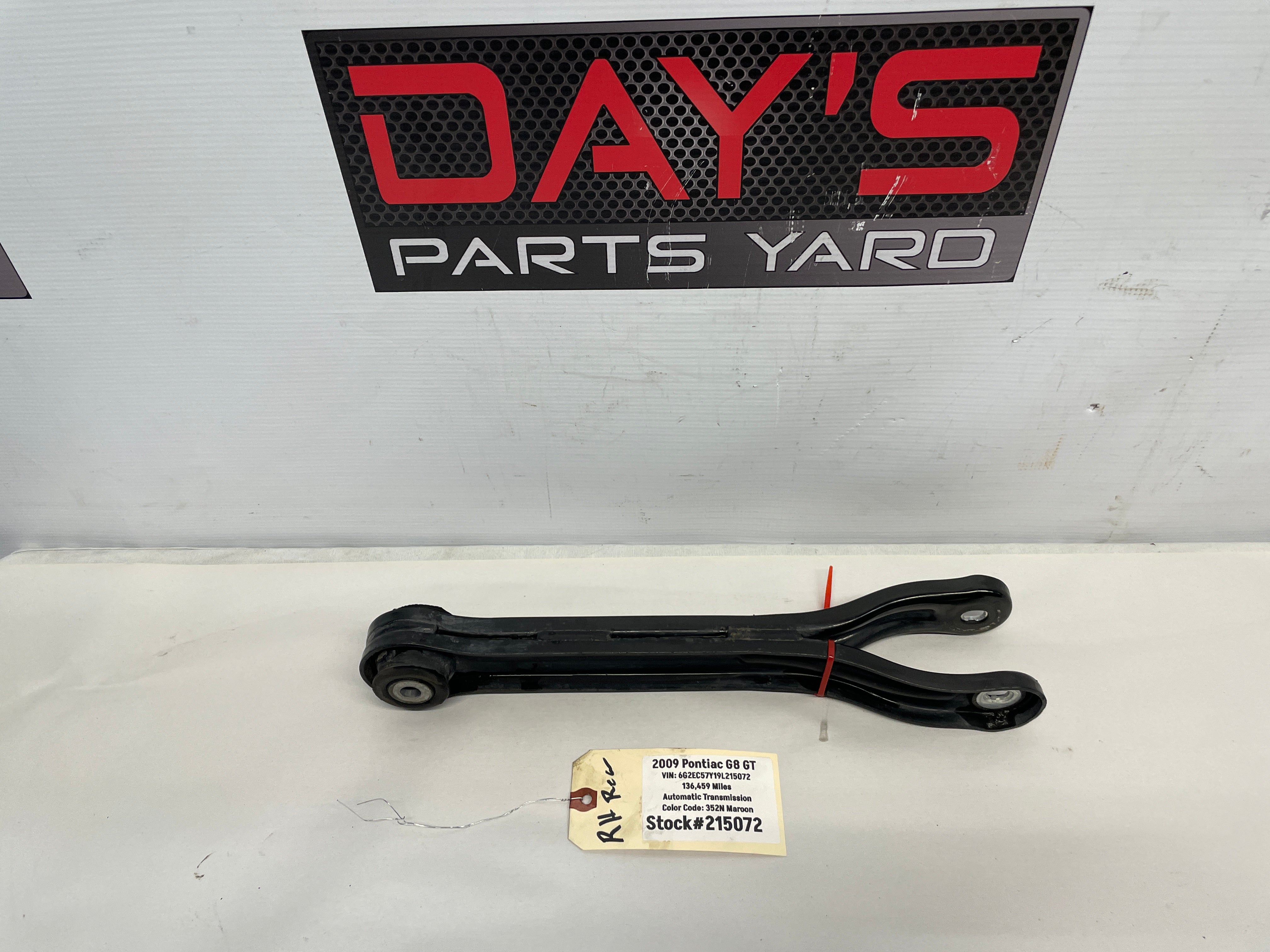 2009 Pontiac G8 GT RH Passenger Rear Suspension Trailing Control Arm Link OEM