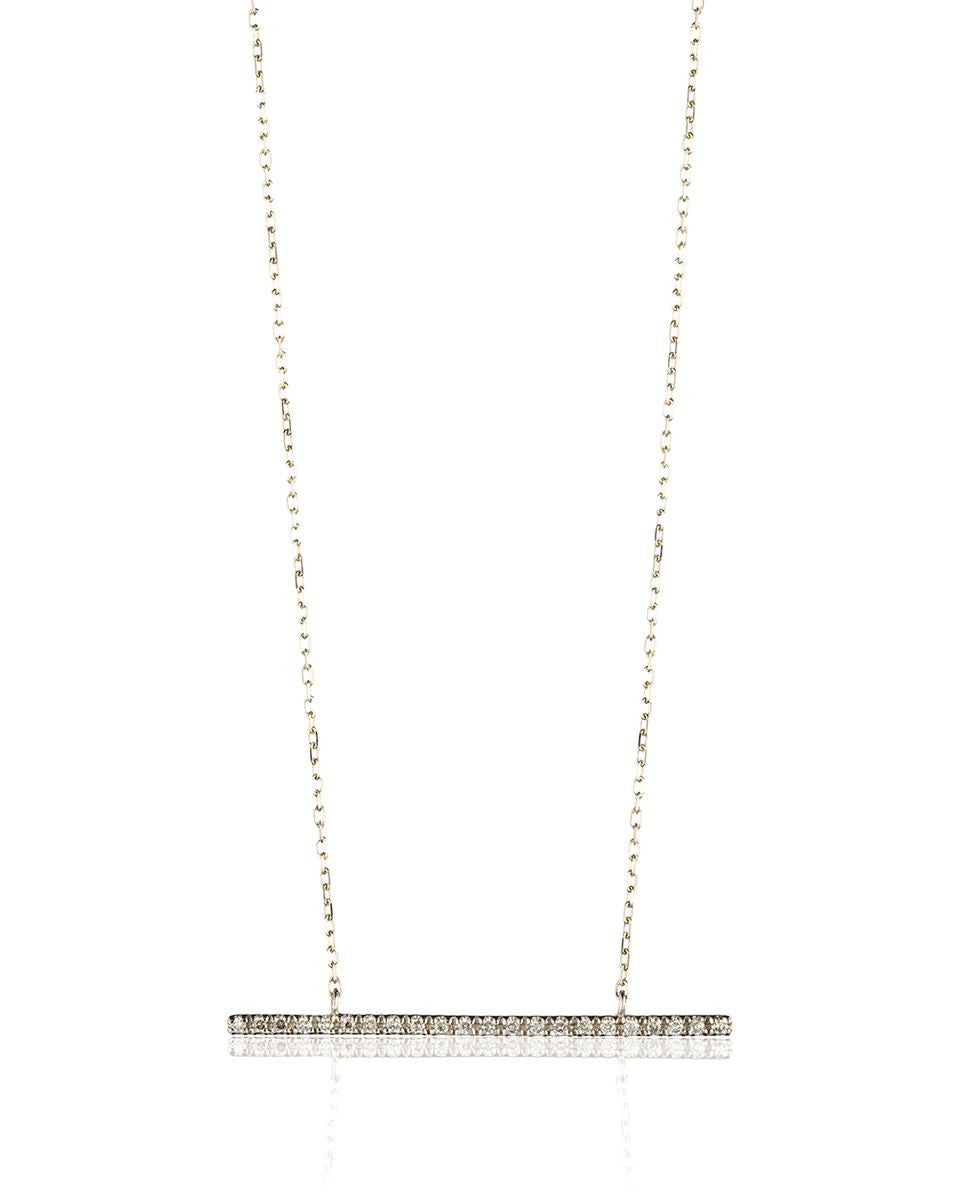 HirotakaGossamer Diamond Bar Necklace