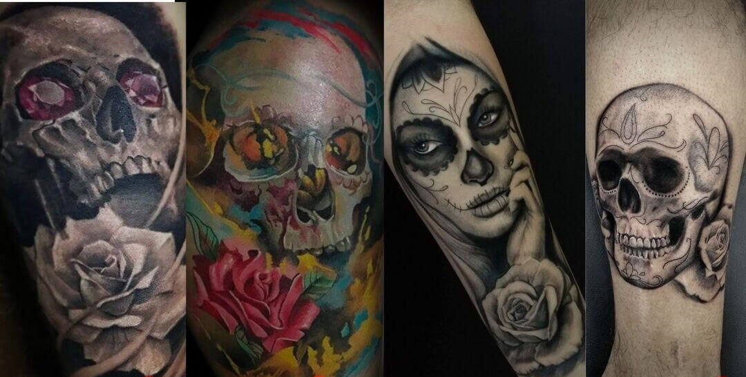 Tatuagens Catrina com Rosas
