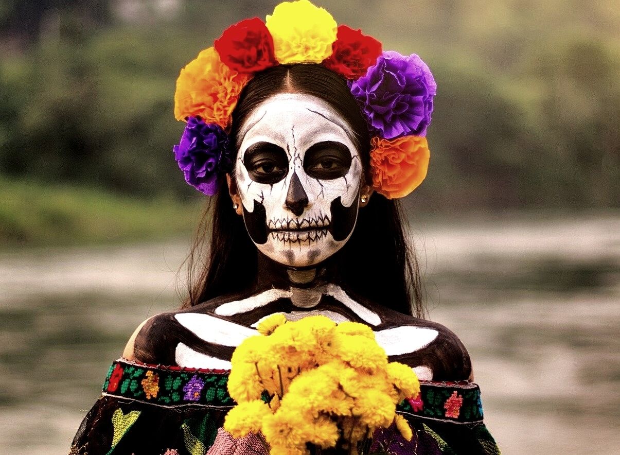 Makeup de Caveira Mexicana para Mulheres
