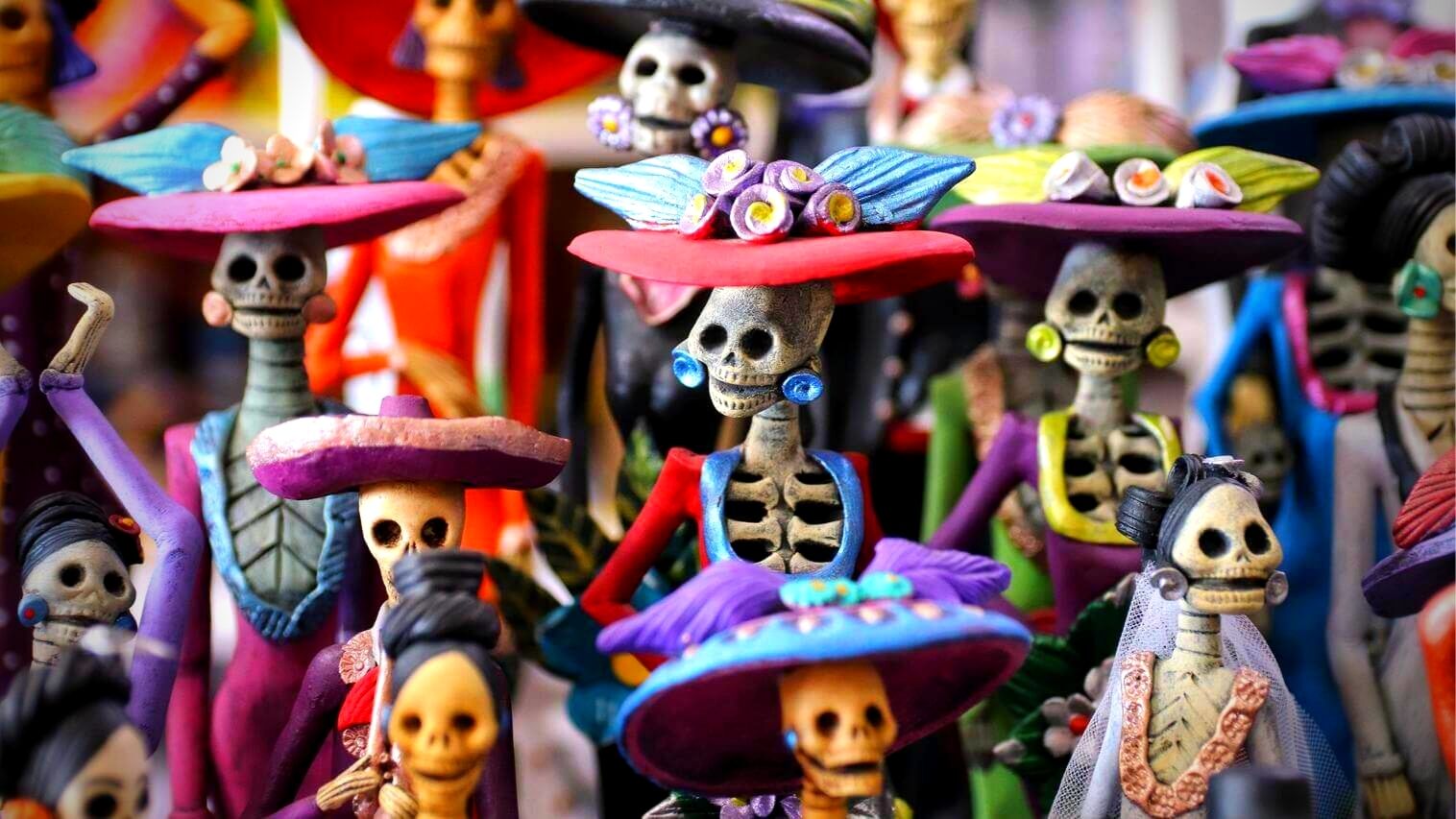 Caveiras Mexicanas em Dia de Los Muertos