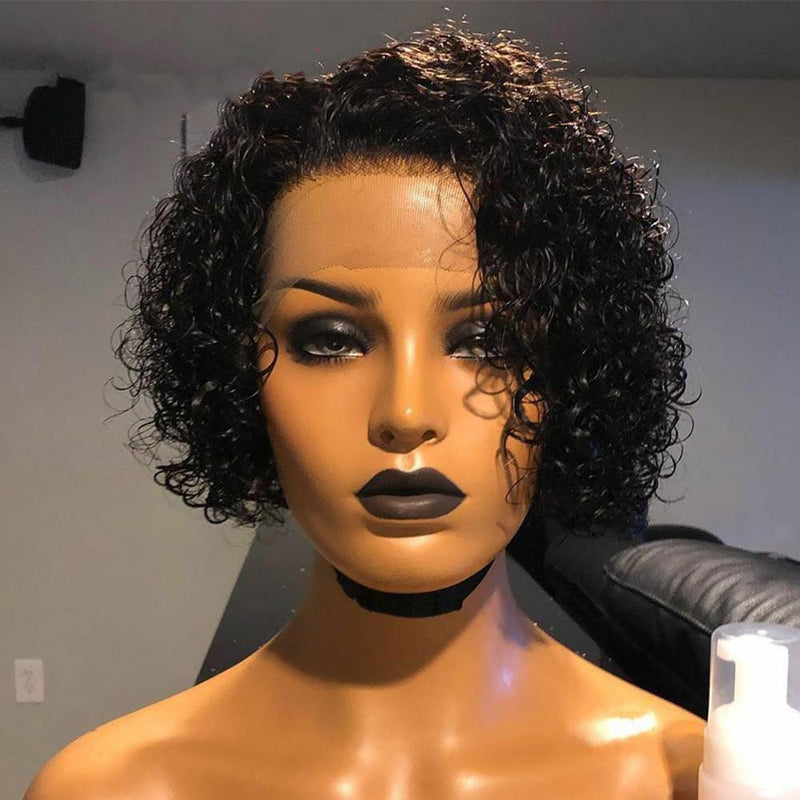 blunt cut lace front wig