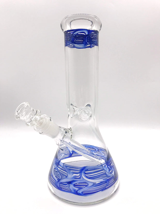 LV Louis Vuitton Glass Bong - White - 10 Inch