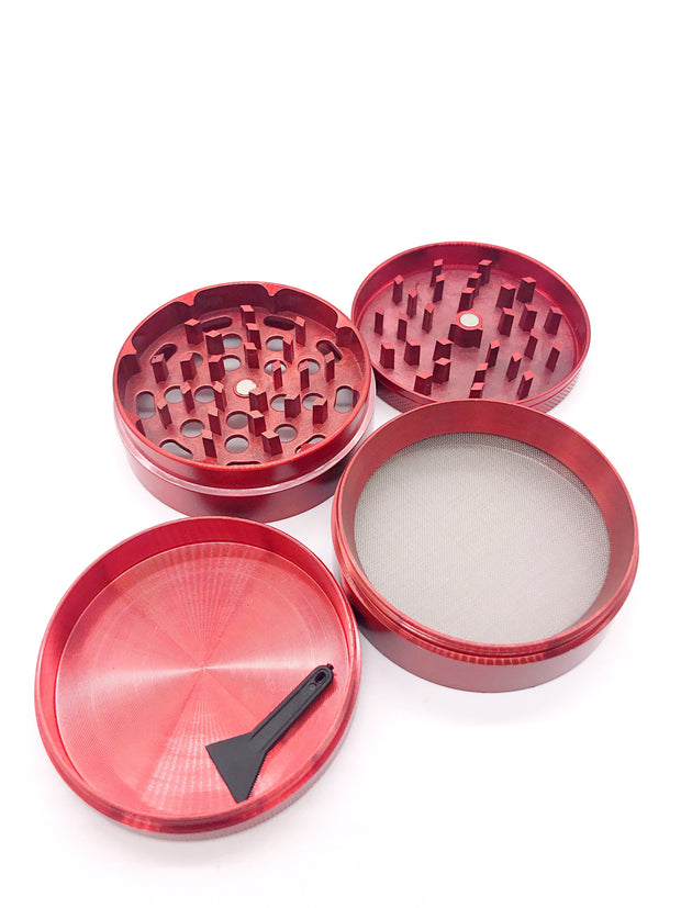 Retro Red Mushroom Cute Image Aluminum Grinder 63mm 4 Piece Hand Mueller