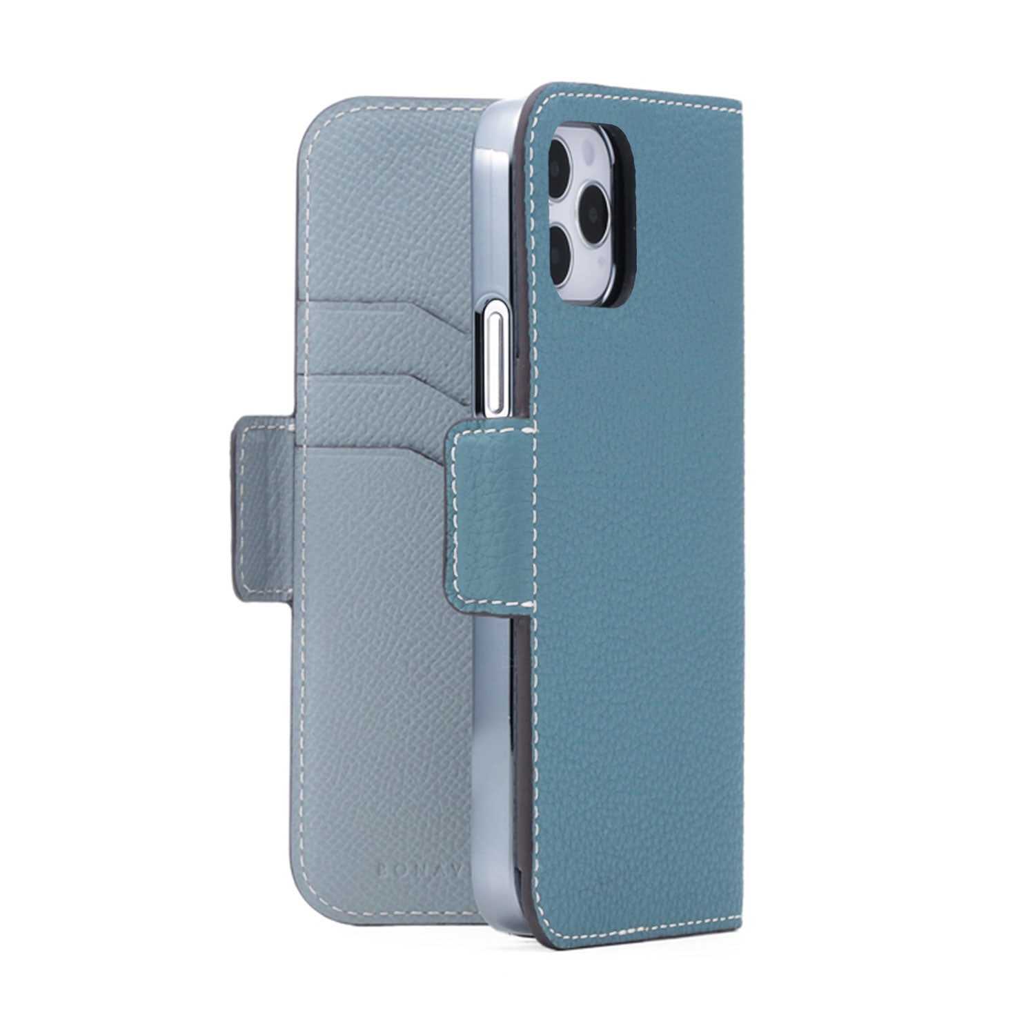 (iPhone 12/12 Pro) Stand Diary Case Shrink Leather