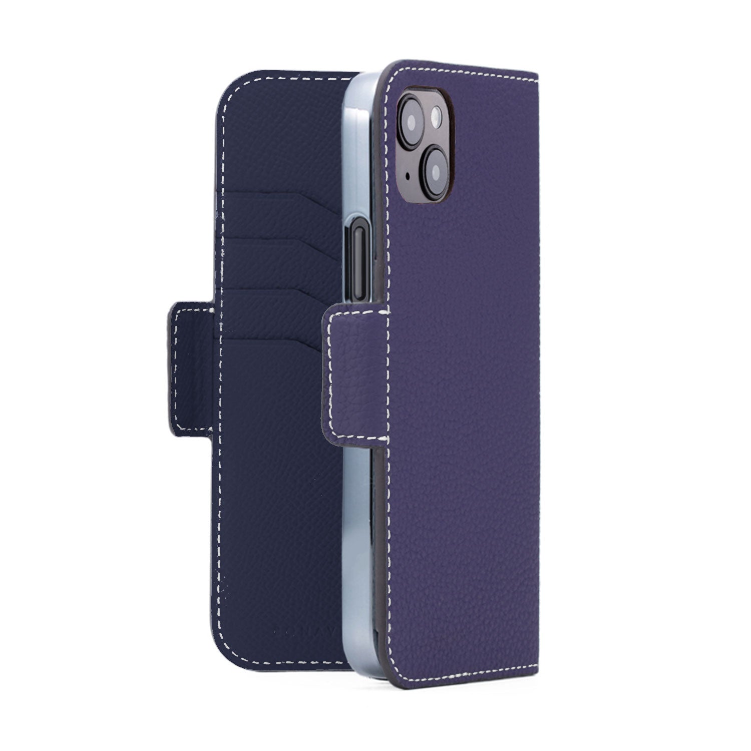 (iPhone 14 Plus) Stand Diary Case Shrink Leather