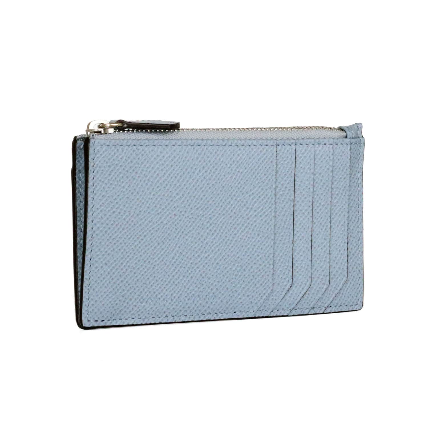 Mini zip wallet in Noblesse leather