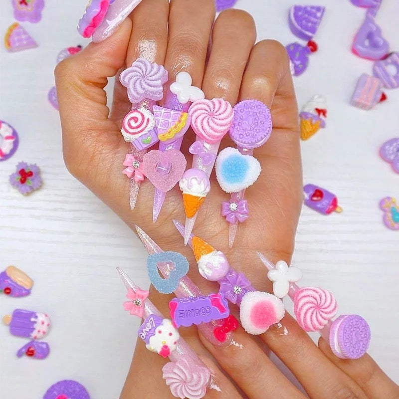 20 Large 3D Candy Nail Charms | Nail Art