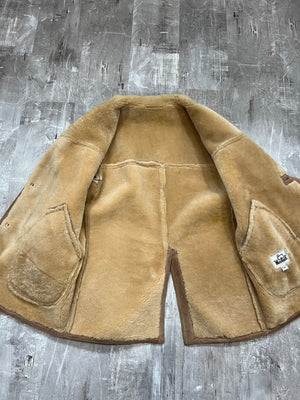 80’s Woolrich suede shearling jacket XL