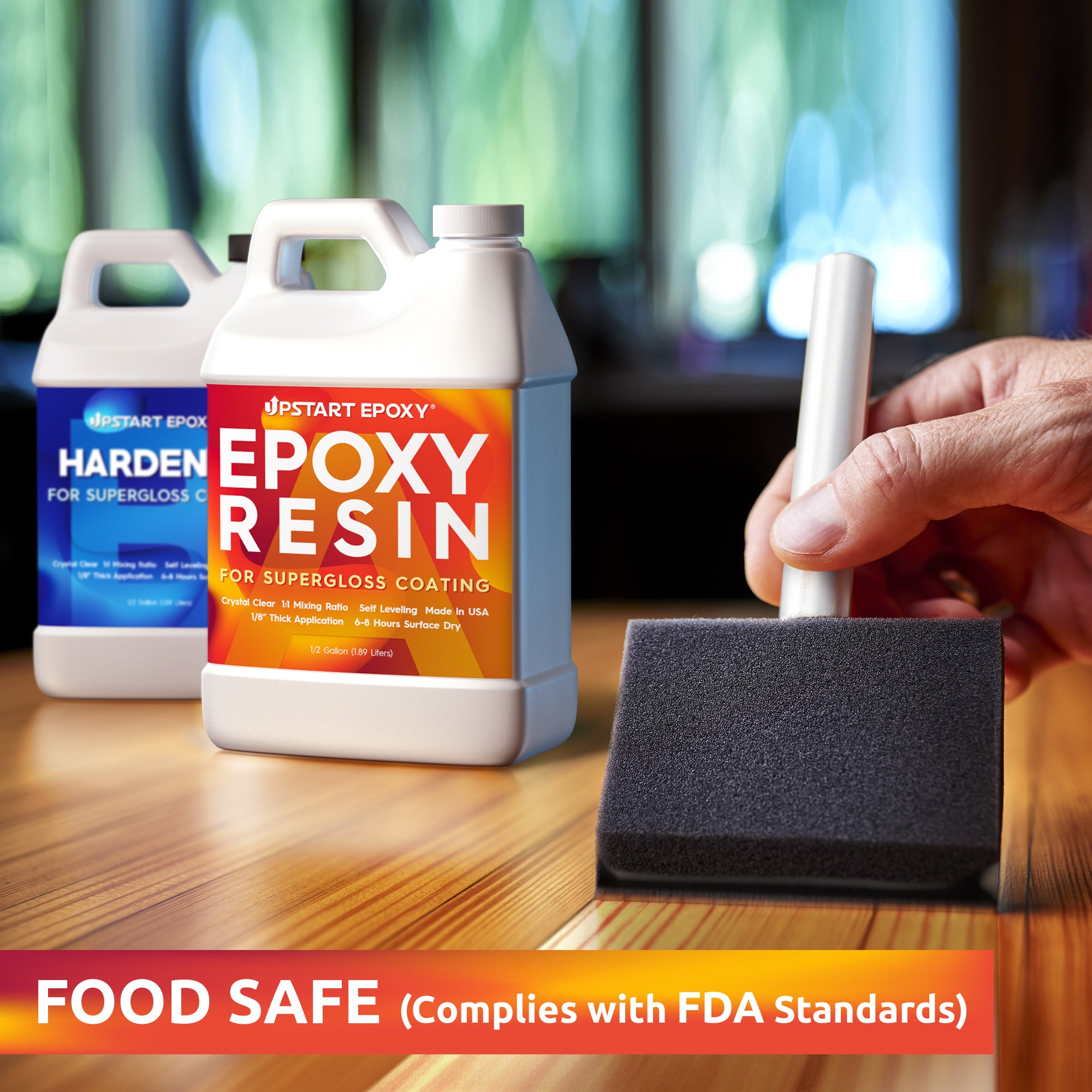 Table Top Epoxy: UpStart Epoxy's High-Gloss Resin for Wood 1 Gallon Kit