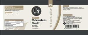 LifeBoost Supplements Life Boost Hi Potency Odourless Garlic 1000mg OAD (30 Capsules)