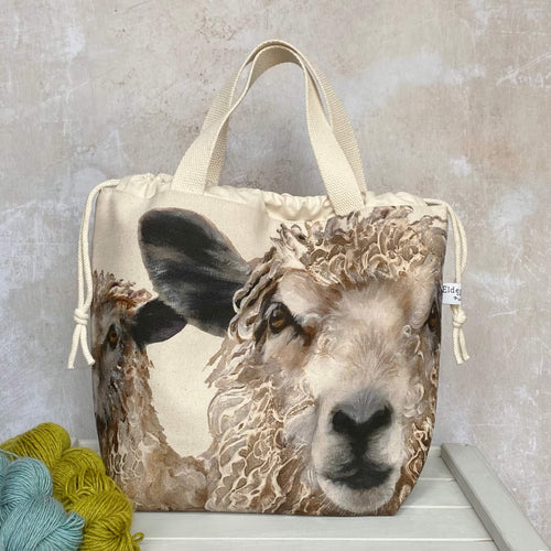 Sheep in Sweaters' Drawstring Bag