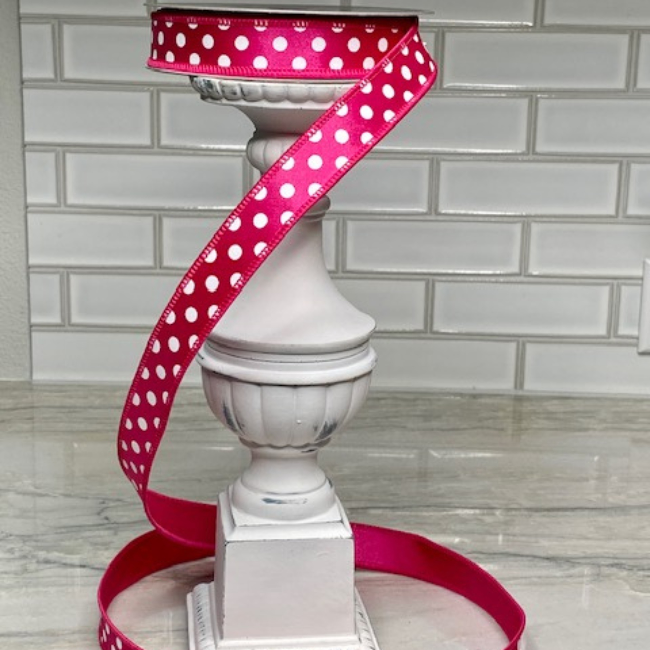 1.5 Mini Hearts Ribbon, Farrisilk Ribbon, Red and White Heart Ribbon –  Joycie Lane Designs