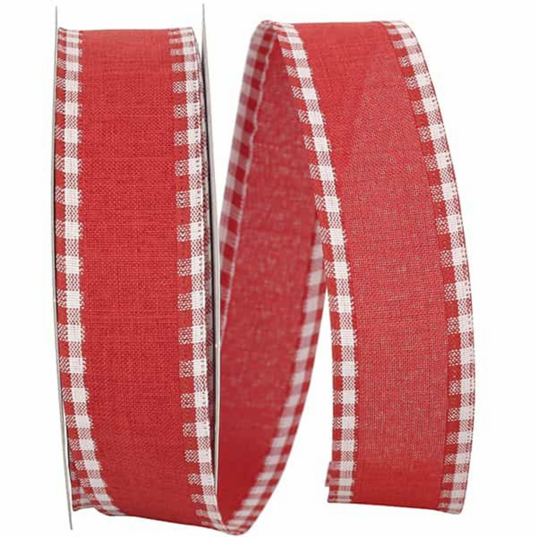 2.5 x 20 YD Thin Red and White Striped Wired Ribbon – DecoratorCrafts