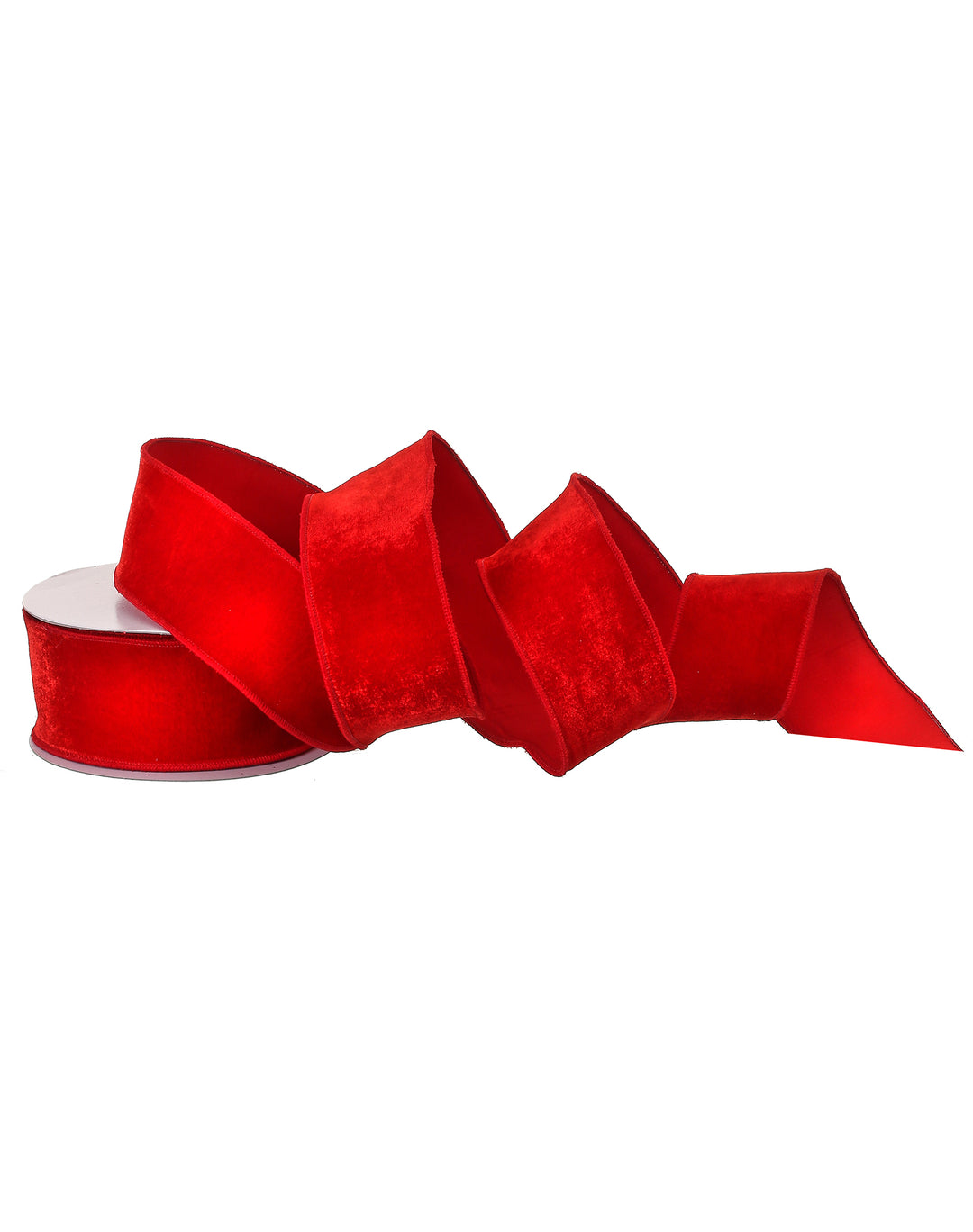 Red Flashy Velvet Ribbon, 2.5 x 10yd
