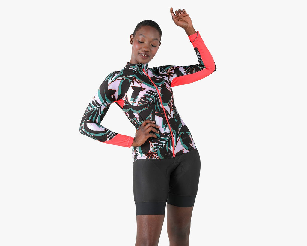 long sleeve womens cycling jersey