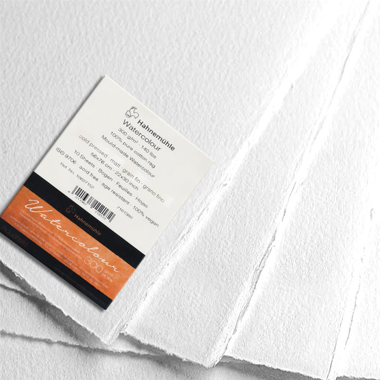 Natural White Watercolor Paper - 90 lb. Cold Press, 22 x 30, 10 Sheets