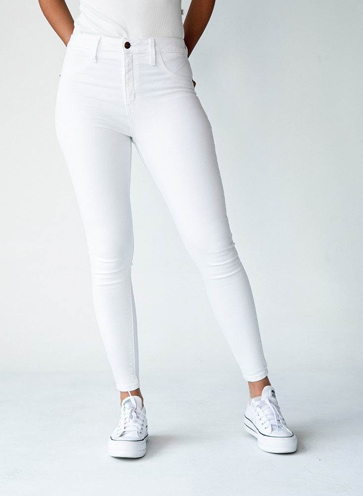 Jean Mujer Super Skinny Color Gris – Moft