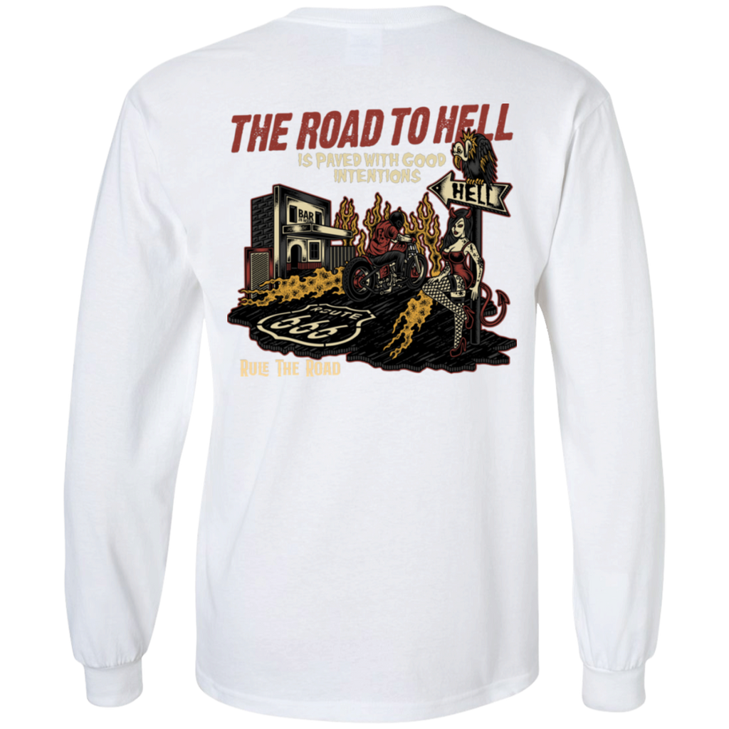 The Road To Hell Motorcycle Mens Long Sleeve T-Shirt