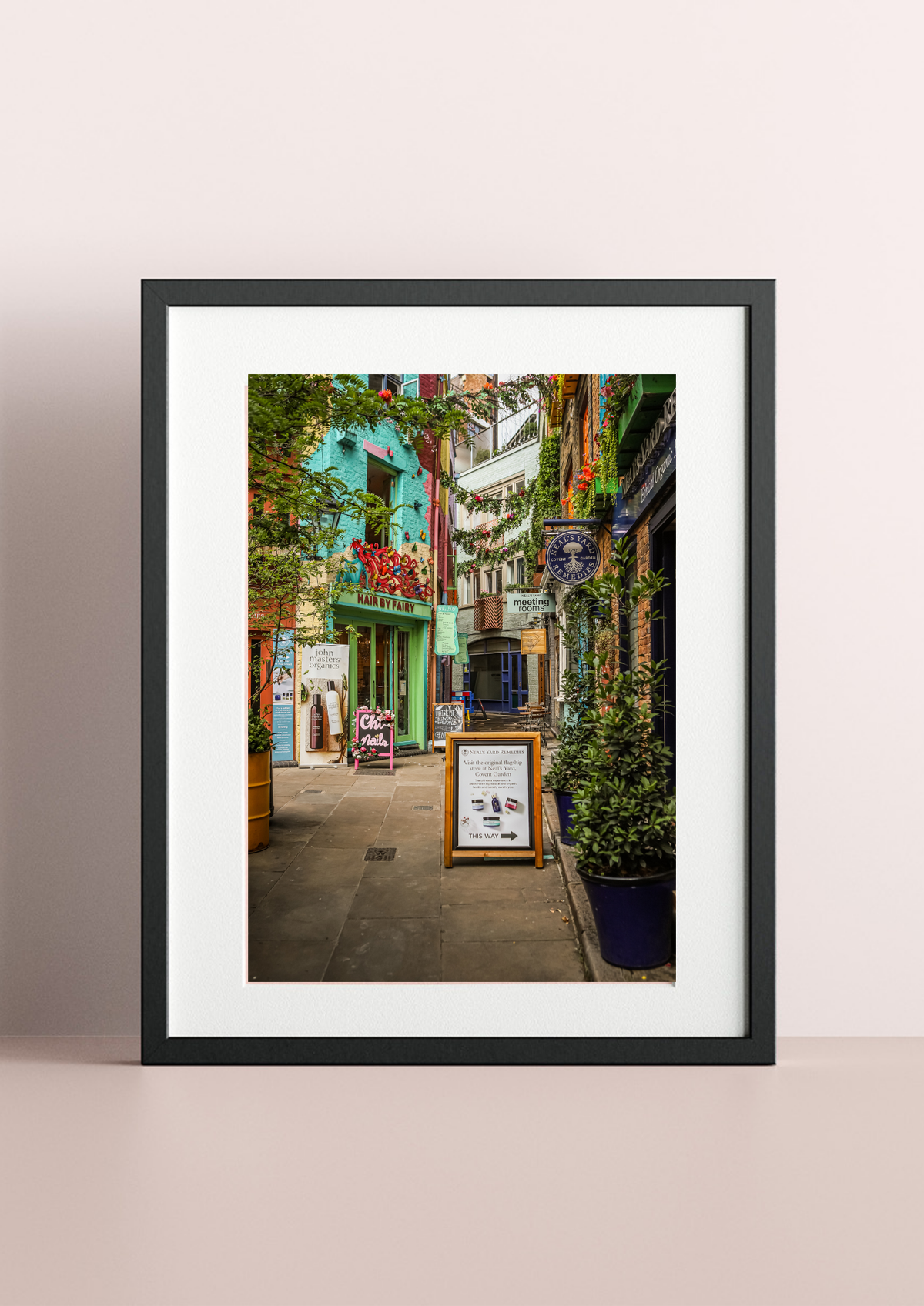 Colour My World - Neals Yard, Framed and Mounted Photographic Art Print