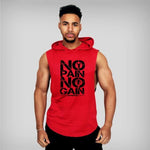 Brand Gyms Clothing Mens Bodybuilding Hooded Tank Top Cotton Sleeveless Vest Sweatshirt Fitness Workout Sportswear Tops Male - GEMS Express L.L.C.