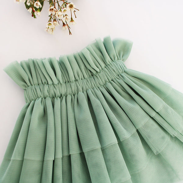 Gathered Tutu Skirt - Mint