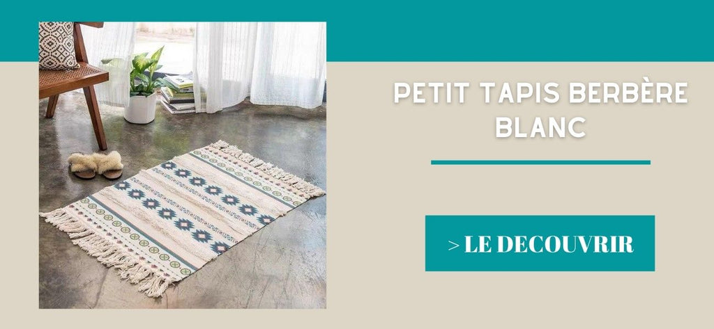 Petit Tapis Berbère Blanc