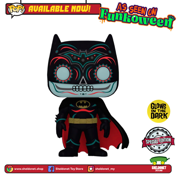 IN-STOCK] Pop! Heroes: Batman - Batman (Dia De Los Muertos) [Glow In –  Sheldonet Toy Store