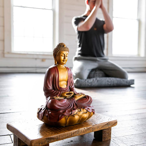 Hand Painted Shakyamuni Buddha Statue I DharmaCrafts