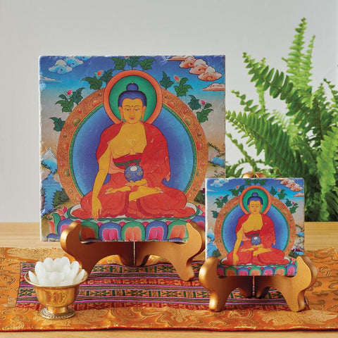 Shakyamuni Buddha Marble Art Tiles I DharmaCrafts