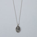 Silver Lotus Flower and Hand Necklace