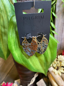 Jewelry - Pilgrim - Moon Texture Earrings in Gold