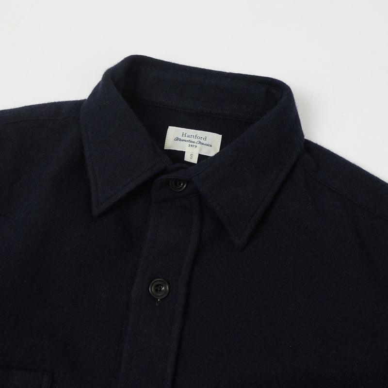 Hartford AY16107 Percey Wool Shirt - Navy | Son of a Stag