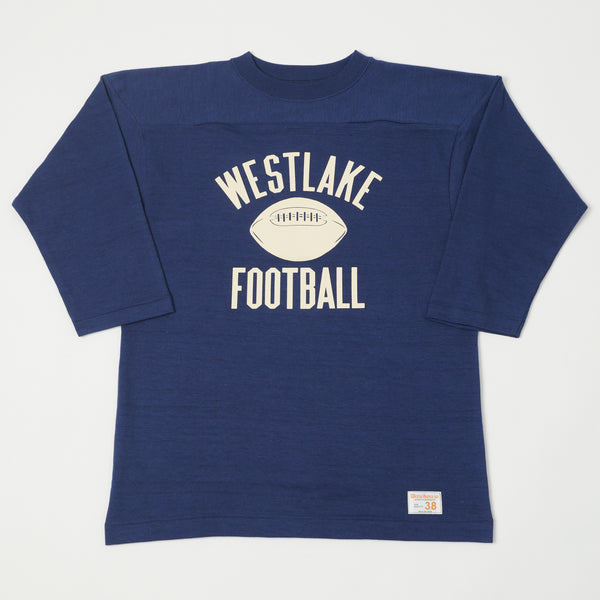 Warehouse 4063 3/4 Sleeve Football Shirt - Navy | SON OF A STAG