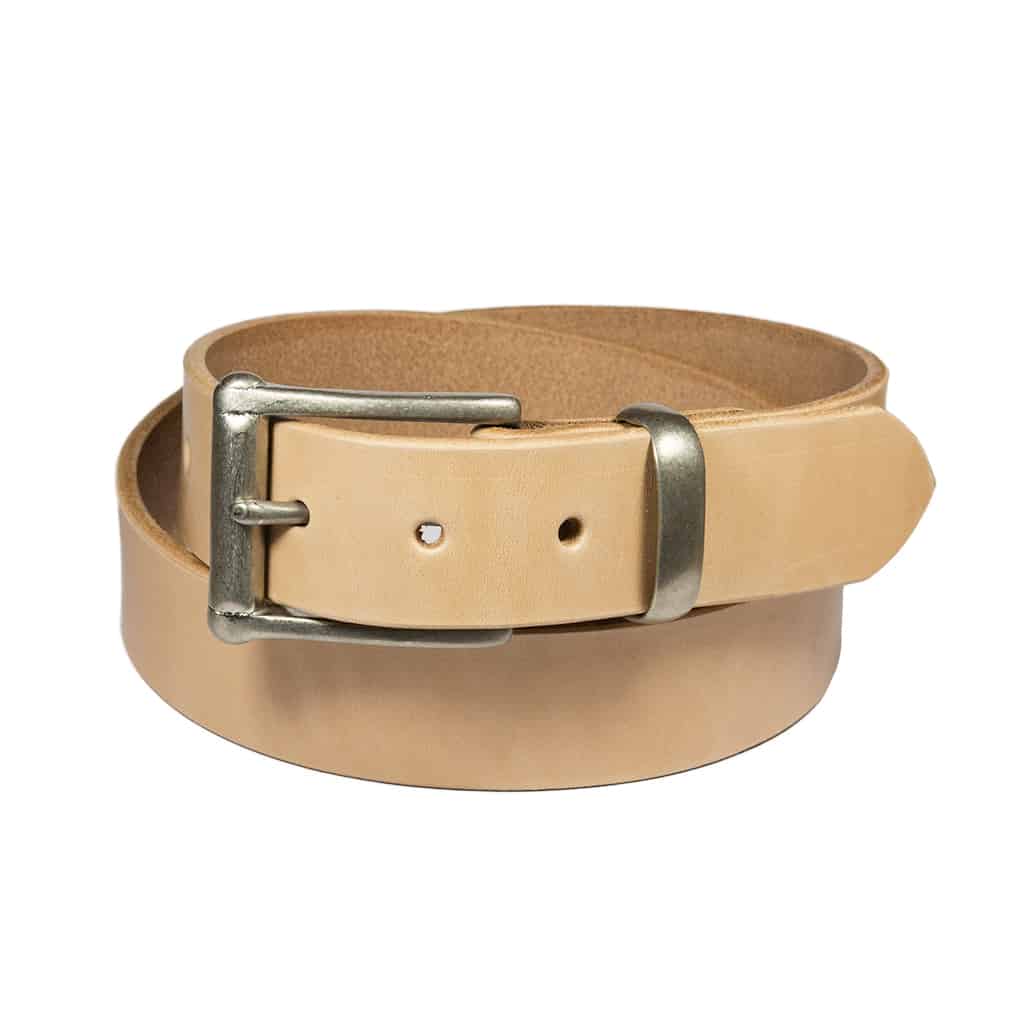 Barnes & Moore Garrison Belt (Natural/Nickel) | Son of a Stag