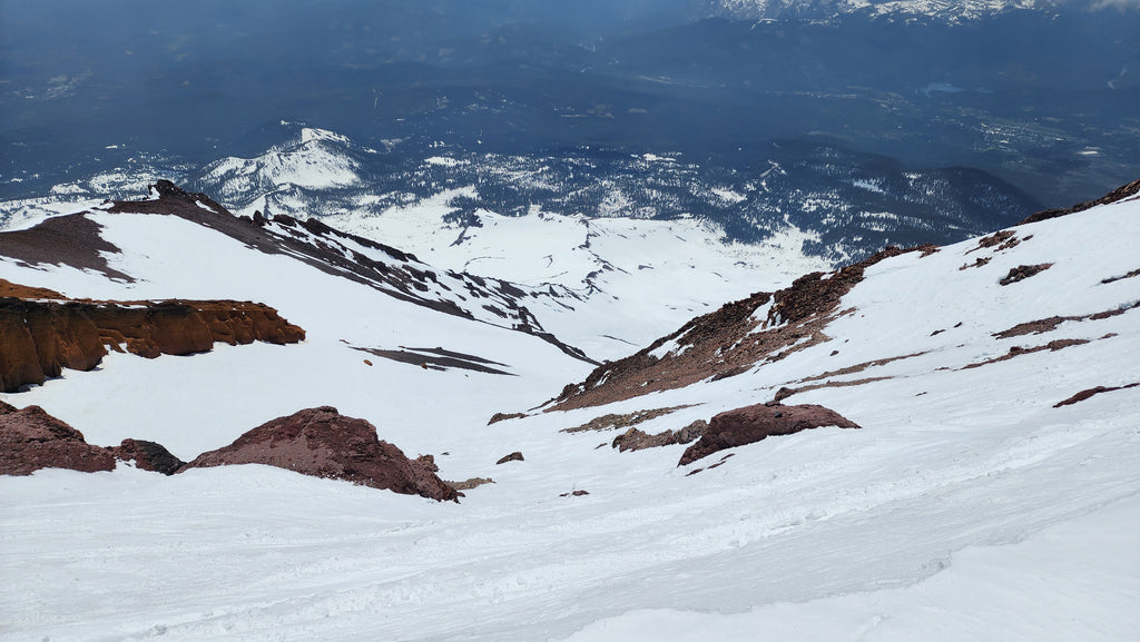 The top of Avalanche Gulch looking down at the Heart.