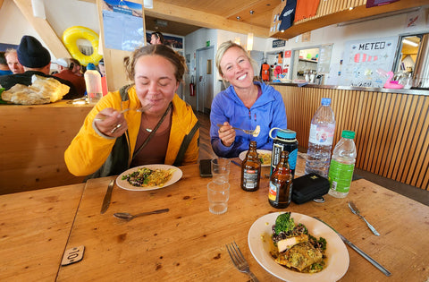 Dinner at the Refuge du Gouter on Mont Blanc