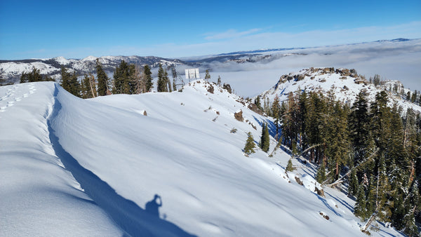 Judah Ridge in the Tahoe Backcountry with Donner Peak in the background.  Photo: Zeb Blais.