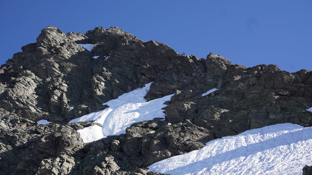 The Summit pyramid of Mount Shuksan with the Southeast Ridge of Mount Shuksan on the right skyline