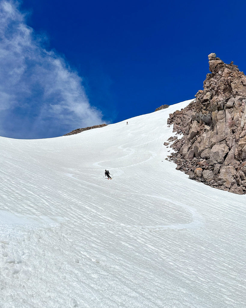 Skiing Corn on Shastina, the 12,335' sub-peak of Mt Shasta. 