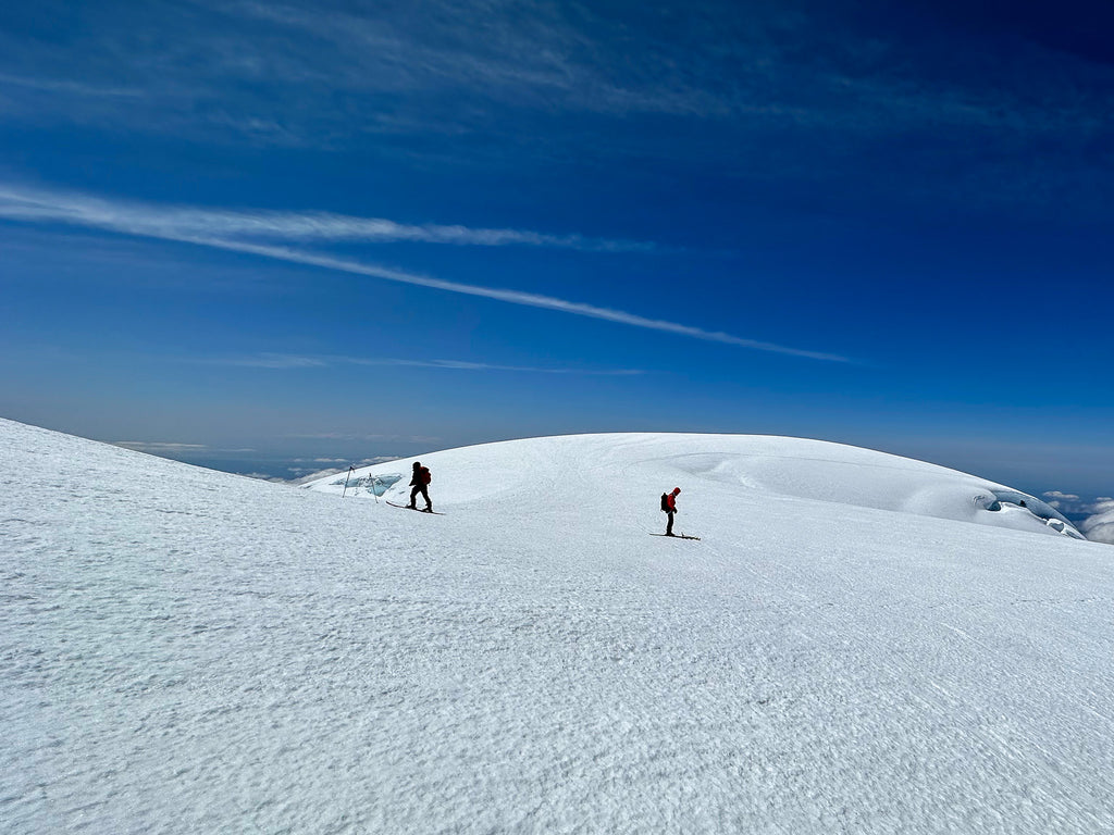 Ski Mountaineering close to the summit of Mt Baker.