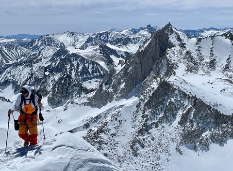 climber skier snowboarder mountaineering Mt. Dade Eastern Sierra Backcountry Bear Creek Spire