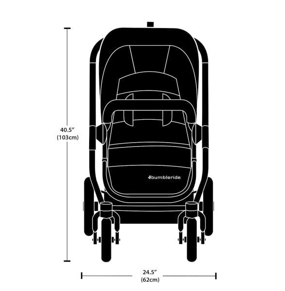 2019 Bumbleride Era Reversible Seat Stroller Dimensions - Front View