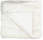 Friedknit Creations Faux Fur Blanket Cream