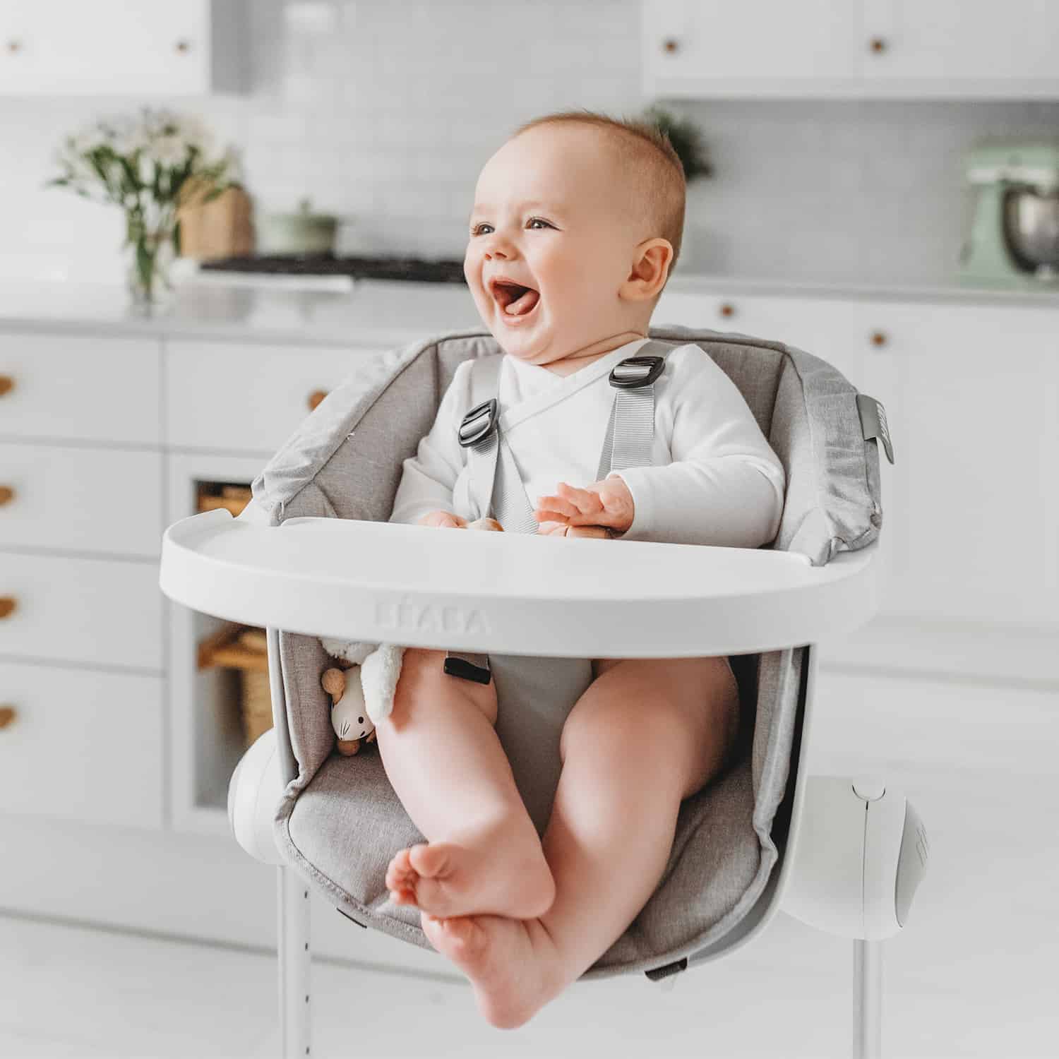 Up & Down Highchair white/grey