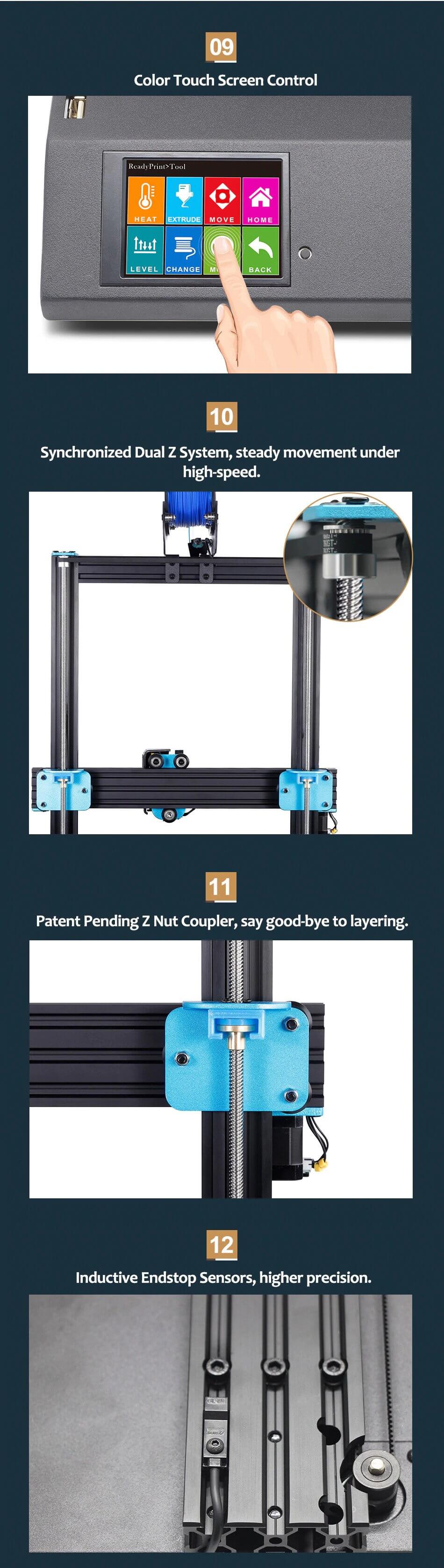 Artillery® Sidewinder X1 High Precision 3D Printer (300*300*400mm Large Print Size) Resume Print/Filament Run-out Detection With Dual Z axis & TFT LCD