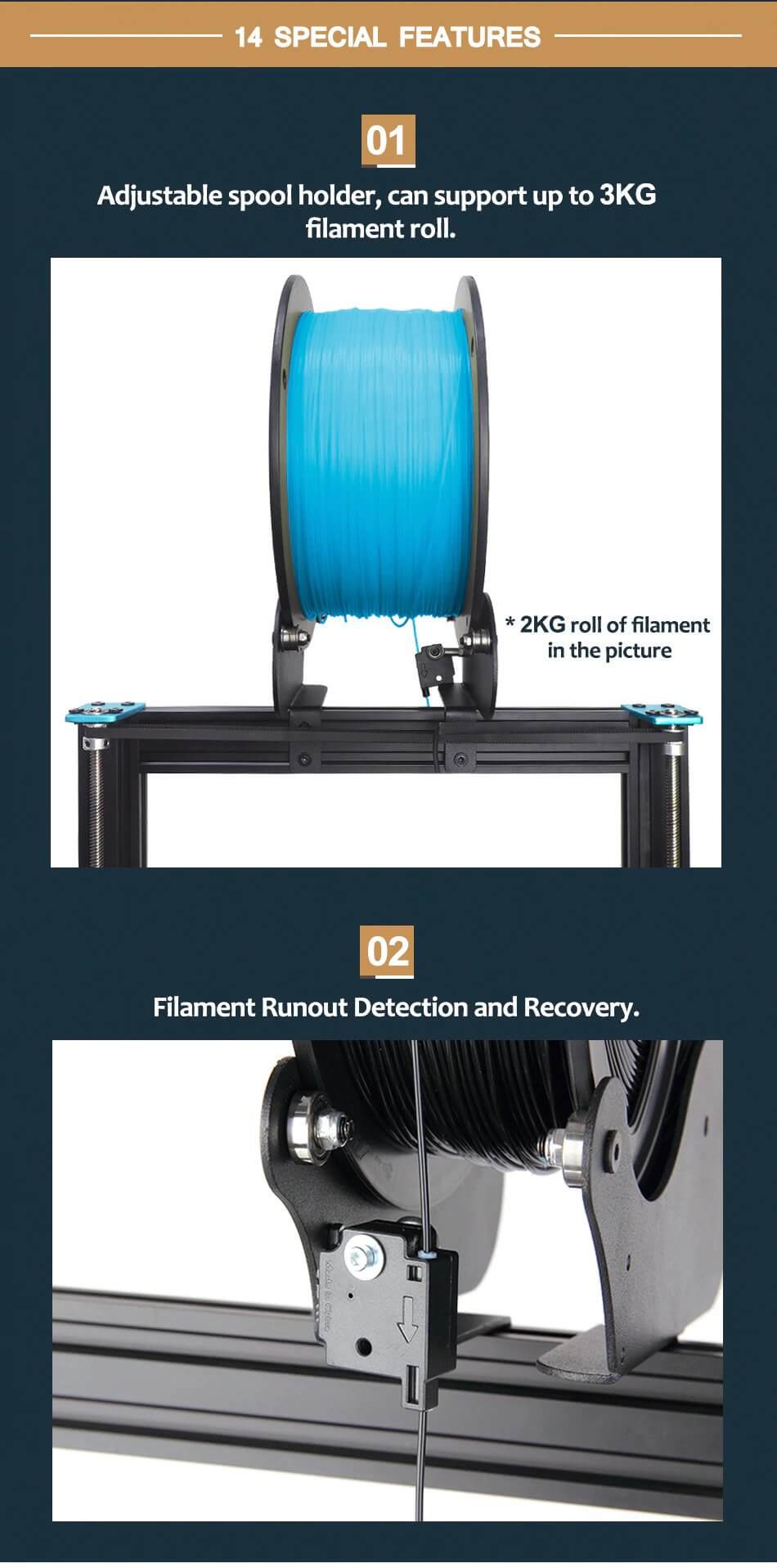 Artillery® Sidewinder X1 High Precision 3D Printer (300*300*400mm Large Print Size) Resume Print/Filament Run-out Detection With Dual Z axis & TFT LCD